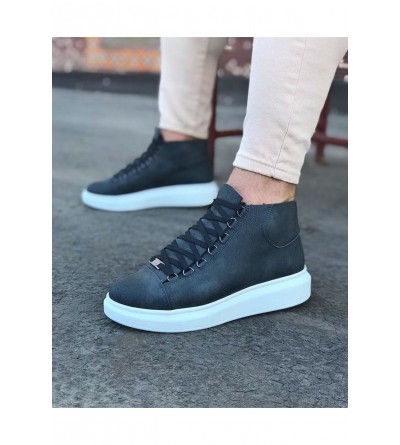 Wagoon WG032 Gri Bağcıklı Sneakers  Yarım Bilek Bot