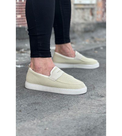 Wagoon WG061 Bej Triko Babet Erkek Casual Ayakkabı