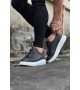 Wagoon WG010 Gri Cilt Erkek Casual Ayakkabı Wagoon WG010 Gri Cilt Erkek Casual Ayakkabı