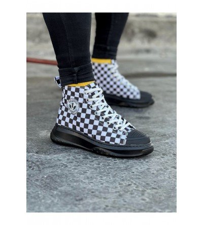 Wagoon WG017 Damalı Erkek Yarım Bilek Casual Ayakkabı Wagoon WG017 Damalı Erkek Yarım Bilek Casual Ayakkabı
