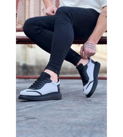 Wagoon WG019 Gri Siyah Triko Erkek Casual Ayakkabı Wagoon WG019 Gri Siyah Triko Erkek Casual Ayakkabı