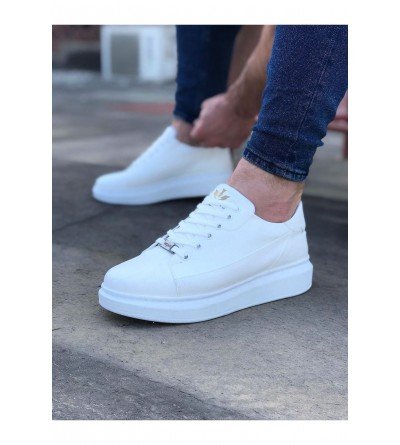 Wagoon WG028 Beyaz Bağcıklı Kalın Taban Casual Erkek Ayakkabı Wagoon WG028 Beyaz Bağcıklı Kalın Taban Casual Erkek Ayakkabı