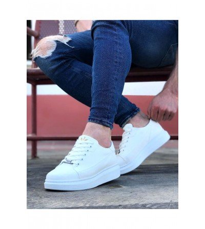 Wagoon WG028 Beyaz Bağcıklı Kalın Taban Casual Erkek Ayakkabı Wagoon WG028 Beyaz Bağcıklı Kalın Taban Casual Erkek Ayakkabı