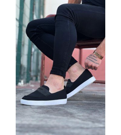 Wagoon WG061 Siyah Triko Babet Erkek Casual Ayakkabı Wagoon WG061 Siyah Triko Babet Erkek Casual Ayakkabı