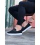Wagoon WG061 Siyah Triko Babet Erkek Casual Ayakkabı Wagoon WG061 Siyah Triko Babet Erkek Casual Ayakkabı