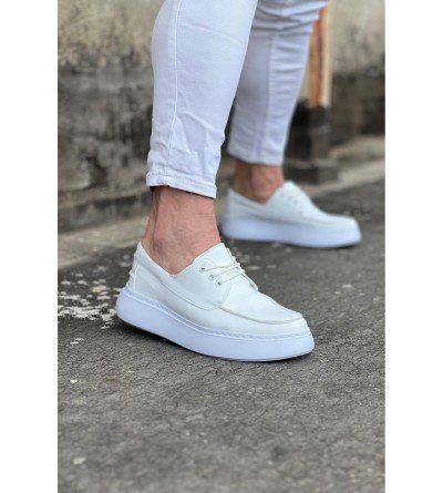 Wagoon WG508 Beyaz Cilt Ortopedik Taban Erkek Casual Ayakkabı Wagoon WG508 Beyaz Cilt Ortopedik Taban Erkek Casual Ayakkabı
