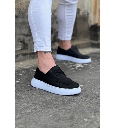 Wagoon WG508 Siyah Cilt Ortopedik Taban Erkek Casual Ayakkabı Wagoon WG508 Siyah Cilt Ortopedik Taban Erkek Casual Ayakkabı