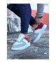 Wagoon WG011 Beyaz Kırmızı Erkek Casual Ayakkabı Wagoon WG011 Beyaz Kırmızı Erkek Casual Ayakkabı