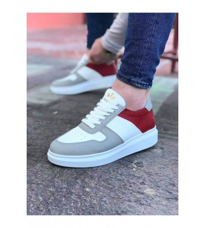 Wagoon WG011 Beyaz Kırmızı Erkek Casual Ayakkabı Wagoon WG011 Beyaz Kırmızı Erkek Casual Ayakkabı