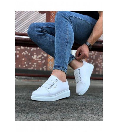 Wagoon WG026 Beyaz Kalın Taban Casual Erkek Ayakkabı Wagoon WG026 Beyaz Kalın Taban Casual Erkek Ayakkabı
