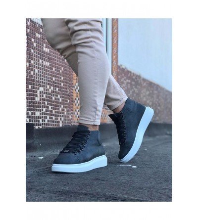 Wagoon WG032 Gri Bağcıklı Sneakers Yarım Bilek Bot Wagoon WG032 Gri Bağcıklı Sneakers Yarım Bilek Bot