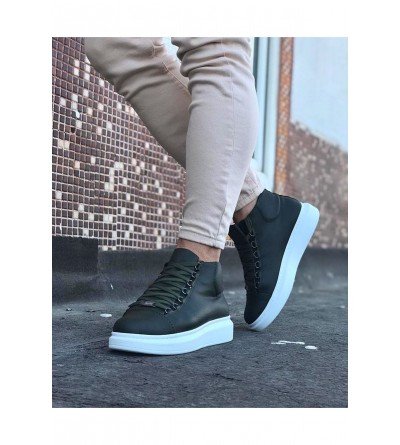 Wagoon WG032 Haki Bağcıklı Sneakers Yarım Bilek Bot Wagoon WG032 Haki Bağcıklı Sneakers Yarım Bilek Bot