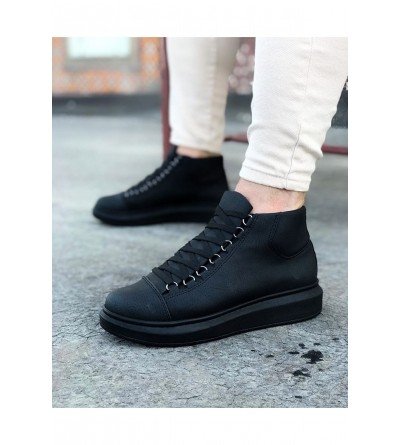 Wagoon WG032 Kömür Bağcıklı Sneakers Yarım Bilek Bot Wagoon WG032 Kömür Bağcıklı Sneakers Yarım Bilek Bot