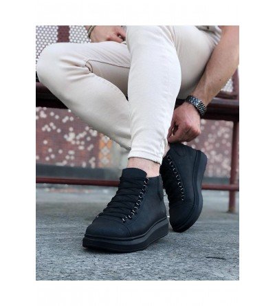 Wagoon WG032 Kömür Bağcıklı Sneakers Yarım Bilek Bot Wagoon WG032 Kömür Bağcıklı Sneakers Yarım Bilek Bot
