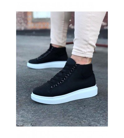 Wagoon WG032 Siyah Bağcıklı Sneakers Yarım Bilek Bot Wagoon WG032 Siyah Bağcıklı Sneakers Yarım Bilek Bot