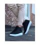 Wagoon WG032 Siyah Bağcıklı Sneakers Yarım Bilek Bot Wagoon WG032 Siyah Bağcıklı Sneakers Yarım Bilek Bot