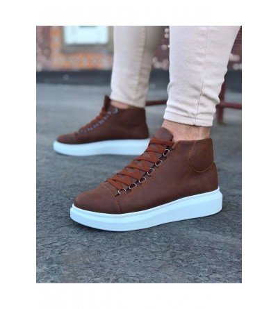 Wagoon WG032 Taba Bağcıklı Sneakers Yarım Bilek Bot Wagoon WG032 Taba Bağcıklı Sneakers Yarım Bilek Bot