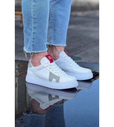Wagoon WG040 Beyaz Gri Erkek Casual Ayakkabı Wagoon WG040 Beyaz Gri Erkek Casual Ayakkabı