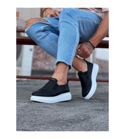 Wagoon WG049 Siyah Düz Casual Erkek Ayakkabı Wagoon WG049 Siyah Düz Casual Erkek Ayakkabı