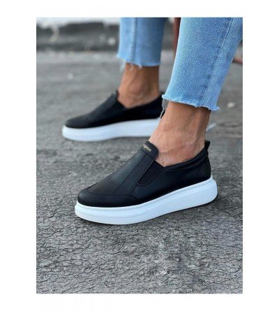 Wagoon WG049 Siyah Düz Casual Erkek Ayakkabı Wagoon WG049 Siyah Düz Casual Erkek Ayakkabı