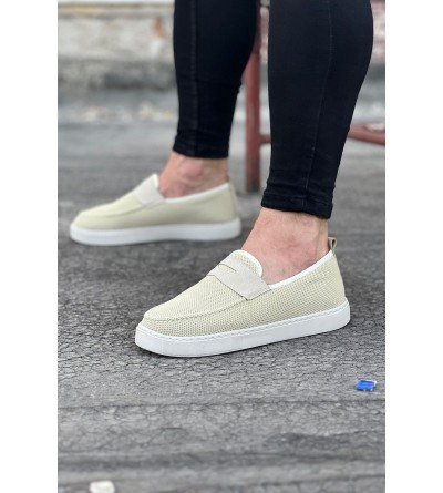 Wagoon WG061 Bej Triko Babet Erkek Casual Ayakkabı Wagoon WG061 Bej Triko Babet Erkek Casual Ayakkabı